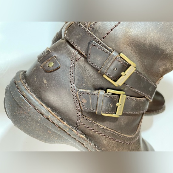 UGG Rosen Shearling Riding Boots - Brown Leather - Women’s Size 6 - Picture 7 of 12